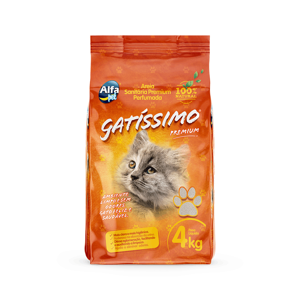 Areia Higienica Gatissimo 4kg Extra-Fina 4kg